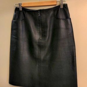 Etcetera black leather skirt size 2
